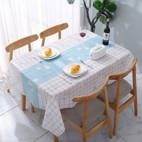Premium Grade Blue Tablecloth for Home Decoration