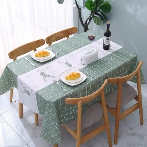 Premium Grade Green Tablecloth for Home Decoration