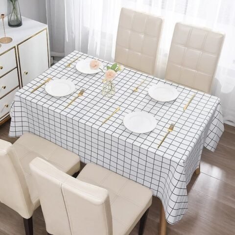 Premium Grade White Tablecloth for Home Decoration