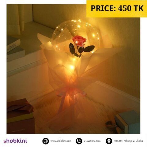 Valentine Special Premium Balloon With Lightning Flower