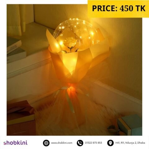 Valentine Special Premium Balloon With Lightning Flower