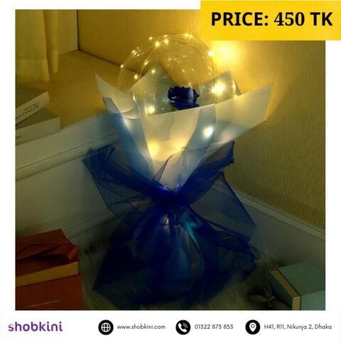 Valentine Special Premium Balloon With Lightning Flower