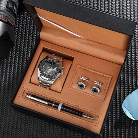 Valentine Special Hot Selling Men Quartz Watch Set
