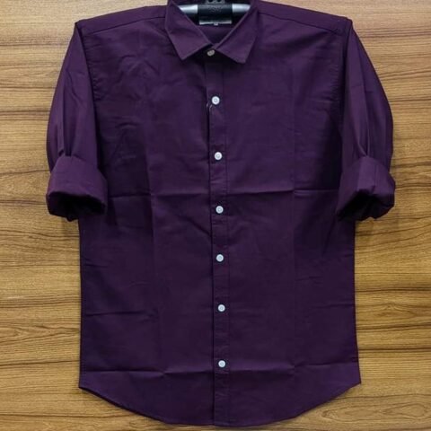 Men's Long Sleeve Solid Shirt