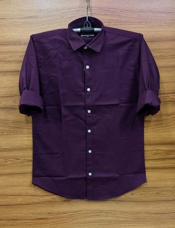 Men's Long Sleeve Solid Shirt