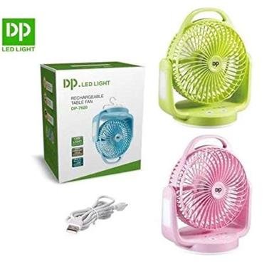 Duration Power DP-7620 Rechargeable Desktop Fan With LED Light