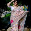 Exclusive Design Tangail Screen Print Saree Without Blouse Piece For Women
