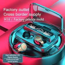 M18 HiFi Earbuds V5.3 Original, Newest Digital Indicator True Wireless Headset