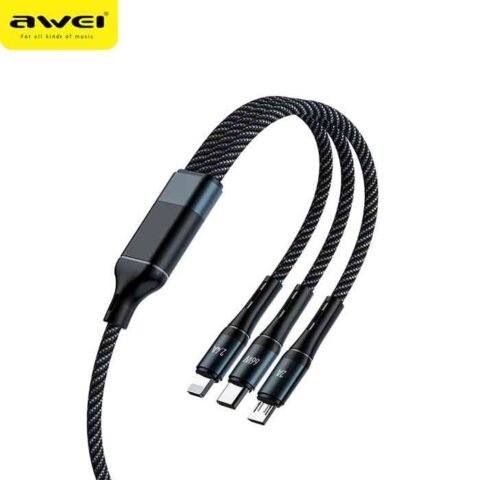 Awei CL-972 120W 3 in 1 Multi Charging Cable