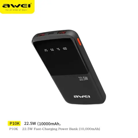 Awei P10K 3 in 1 Portable Power Bank 10000mAh