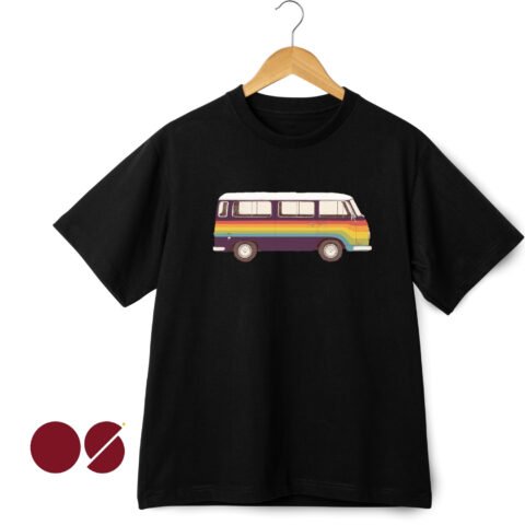 School Bus Unisex Drop Shoulder T-Shirt