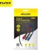 Awei CL-971 3-in-1 2.4A Fast Charging Cable 1m