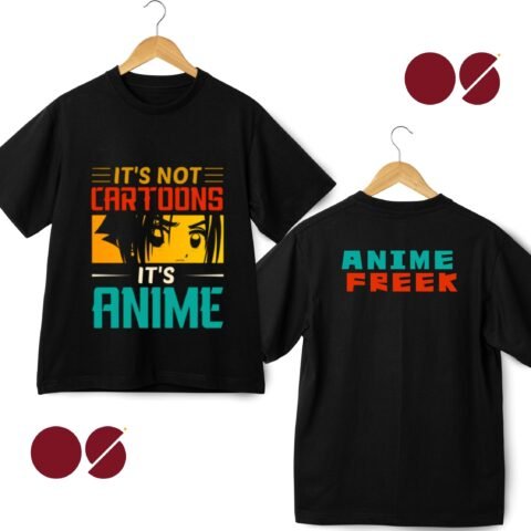 Anime Freek Drop Shoulder Unisex T-Shirt ( Double Side Print)