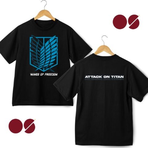 Wings of Freedom Drop Shoulder Unisex T-Shirt ( Double Side Print)
