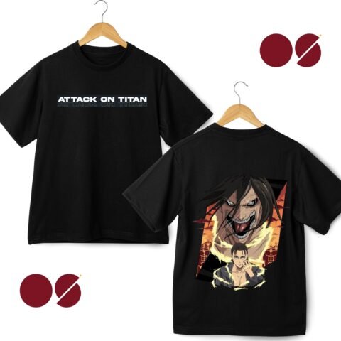Attack on Titan Drop Shoulder Unisex T-Shirt ( Double Side Print)