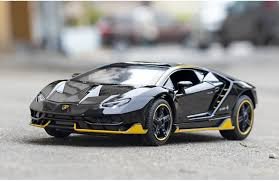 Tiny Tales Black Lamborghini Die-Cast Metal Alloy Sports Car Toy