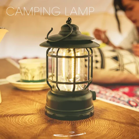 Retro Lamp Portable Camping Lantern-Black
