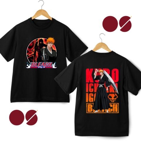 Bleach Drop Shoulder Unisex T-Shirt ( Double Side Print)