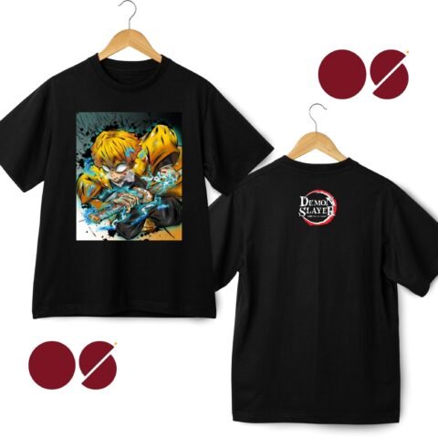 Demon Slayer Drop Shoulder Unisex T-Shirt ( Double Side Print)