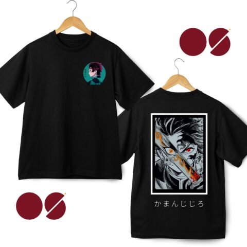 Demon Slayer Drop Shoulder Unisex T-Shirt ( Double Side Print)