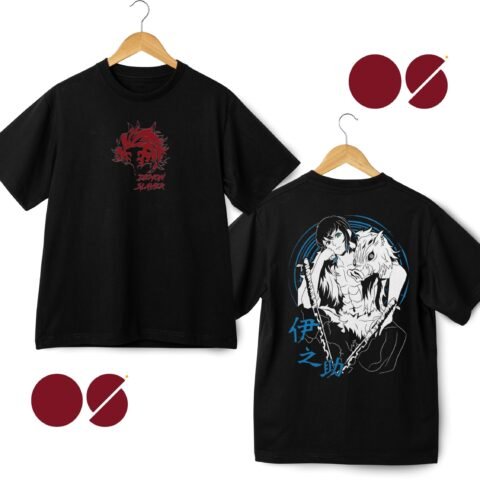 Kimetsu Drop Shoulder Unisex T-Shirt ( Double Side Print)