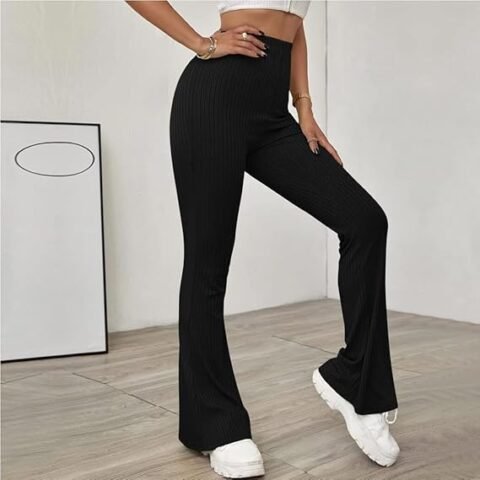 Women’s Solid High Waist Flare Pant