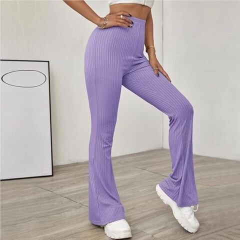 Women’s Solid High Waist Flare Pant