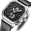 Luxury leather belt fashionable wrist-watch for men-(Master Copy)