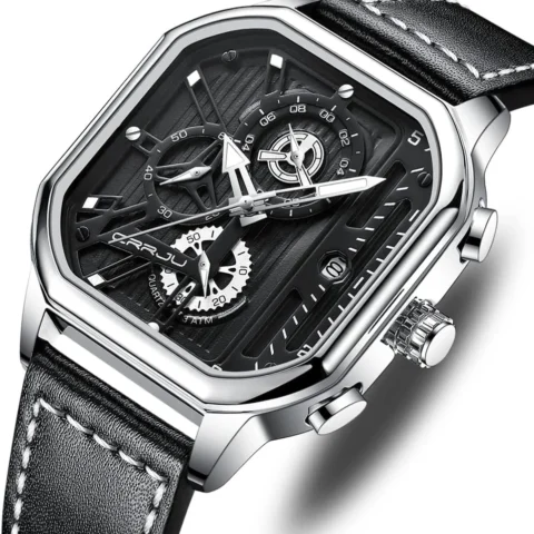 Luxury leather belt fashionable wrist-watch for men-(Master Copy)