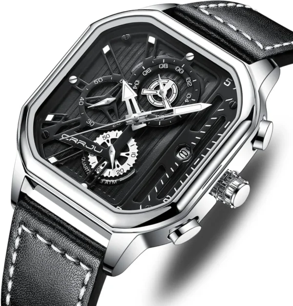 Luxury leather belt fashionable wrist-watch for men-(Master Copy)