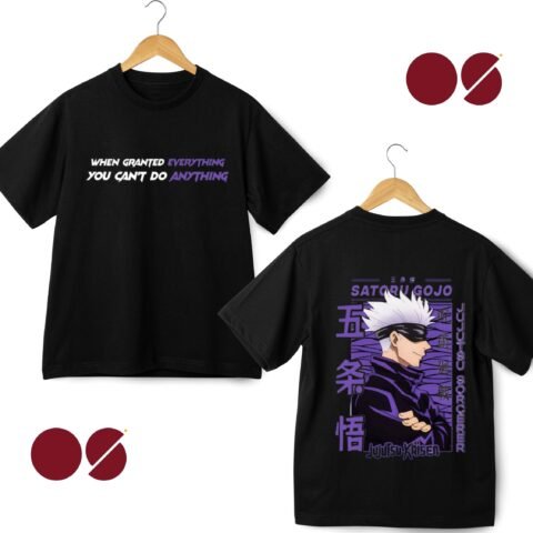 Gojo Satoru Drop Shoulder Unisex T-Shirt ( Double Side Print)