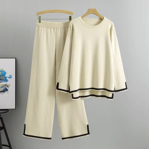 Long Sleeve Sweater Pants Set