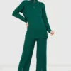Zipper Detailed Knitwear Set