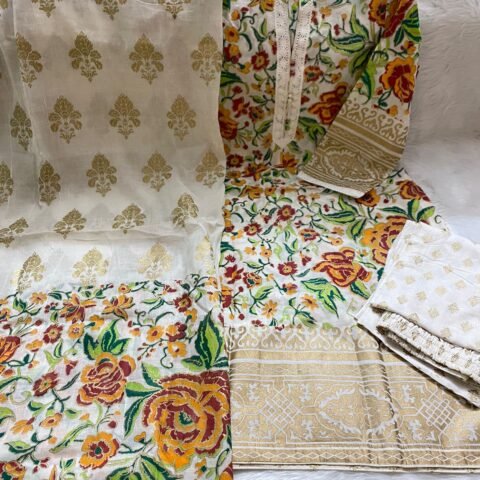 PURE KHADDI COTTON SCREEN PRINT STITCH 3PIC