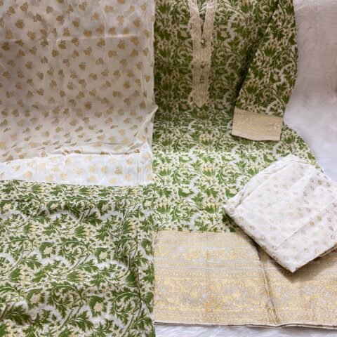PURE KHADDI COTTON SCREEN PRINT STITCH 3PIC