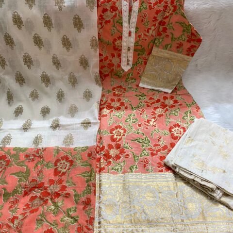 PURE KHADDI COTTON SCREEN PRINT STITCH 3PIC