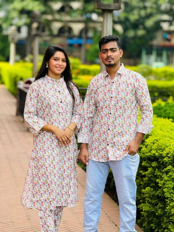 New Exclusive Couple Shirt and Salwar Kameez 2pc Set