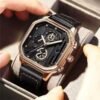 Luxury leather belt fashionable wrist-watch for men-(Master Copy)
