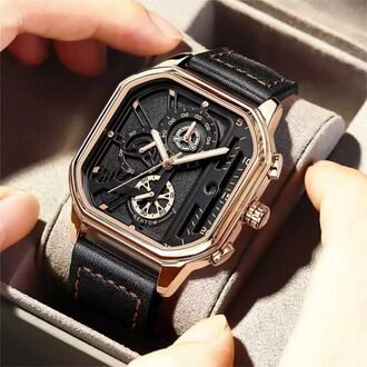 Luxury leather belt fashionable wrist-watch for men-(Master Copy)