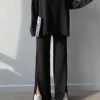 Zipper Detailed Knitwear Set