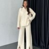 Zipper Detailed Knitwear Set